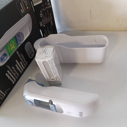 289641 - BRAUN ThermoScan 7 BRAIRT6520 - Termometër veshi - Teknologjia e Precizionit Age - Ekran dixhital me kodim ngjyrash - Miqësor për foshnje dhe fëmijë të vegjël