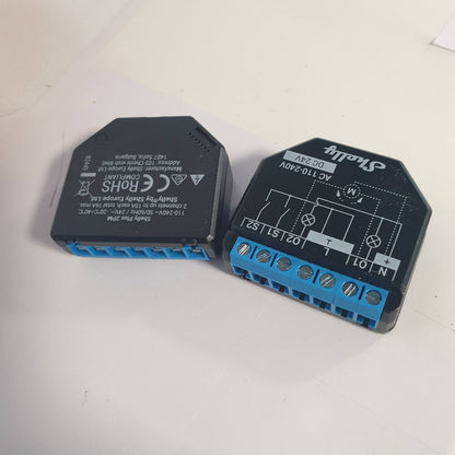 322262 - SHELLY Plus 2PM Ndërprerës me Stafetë Inteligjente Wi-Fi, 2 kanale, automatizim në shtëpi, aksesori Google Home Alexa, aplikacion iOS Android (Pako me 2 pjesë)