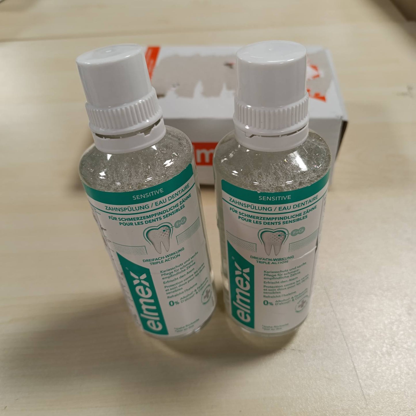 290200 - ELMEX Shpëlarës goje Sensitive, 2 pako me 400ml, Mbrojtje shtesë nga dhëmbët e ndjeshëm dhe kariesi i rrënjëve, Me fluorid amine, Veprim i trefishtë, Freskon frymëmarrjen, 0% alkool