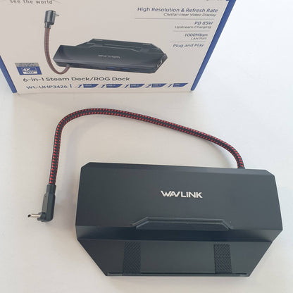 309907 - WAVLINK Stacion Dokimi me Steam Deck 6-në-1, 4K@144Hz HDMI 2.1, 100W PD IN, 3X 10G USB 3.2, Gigabit RJ45