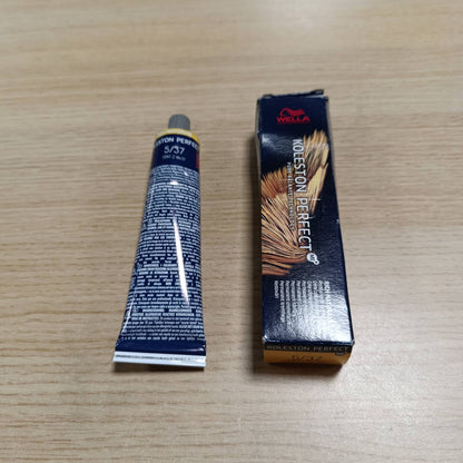 321848 - WELLA PROFESSIONALS Koleston Perfect Rich Naturals - Ngjyrë e përhershme për flokë - 60 ml - 5/37 Kafe e çelët, kafe e artë - Mbushje deri në 100% të thinjave