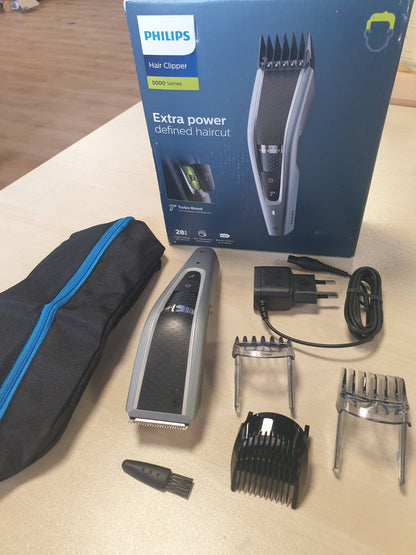 321090 - PHILIPS Makinë prerëse flokësh HC5630/15 Seria 5000 me 28 cilësime gjatësie, 3 aksesorë krehri dhe modalitet turbo