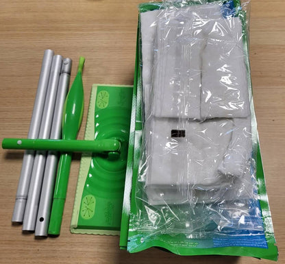 290101 - SWIFFER Set fillestar për fshesë dyshemeje të thata dhe të lagura, 1 dorezë, 16 lecka dyshemeje të thata, 8 lecka të lagura