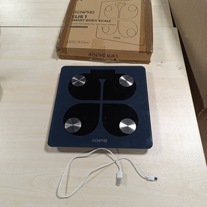 289764 - RENPHO Peshore e rikarikueshme USB për përbërjen e trupit, peshore dixhitale e lidhur me Bluetooth me aplikacion për smartphone, 13 pika të dhënash (BMI/përqindja e dhjamit në trup), Elis 1