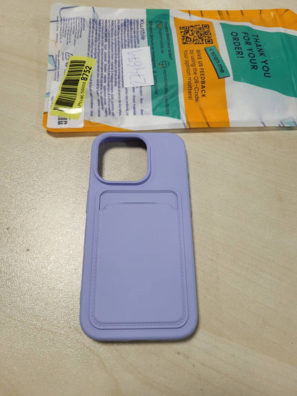 274671 - KWMOBILE Mbrojtëse për Apple iPhone 15 Pro me vend për kartë - Mbrojtëse TPU - Karikim pa tel - Mbulesë mbrojtëse në ngjyrë vjollcë