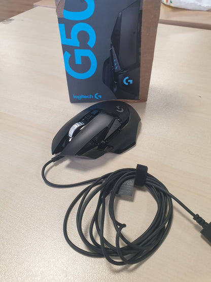 319548 - LOGITECH Maus lojërash G502 HERO, sensor optik HERO 25K DPI, ndriçim RGB, rregullim peshe, 11 butona të programueshëm, profile lojërash të personalizueshme, PC/Mac - i zi