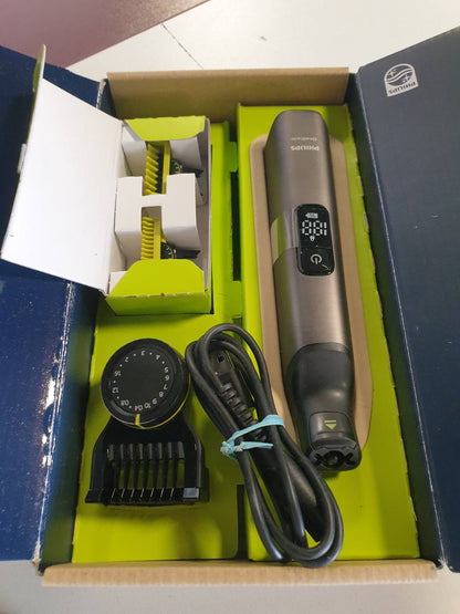 315587 - PHILIPS Makinë rroje elektrike OneBlade Pro 360, 2 tehe 360, 1 krehër 20 mm, 1 komplet trupi, 1 kuti e butë, QP6552/30
