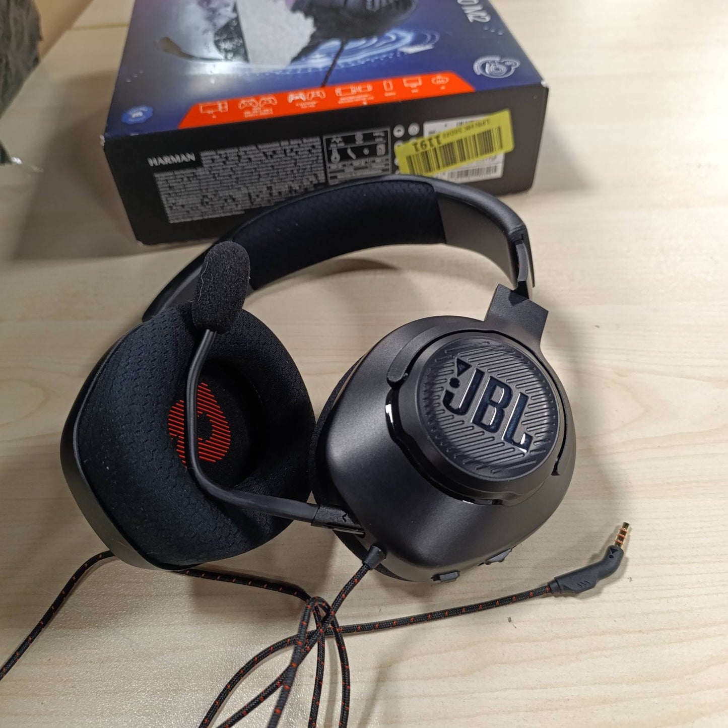 276566 - JBL Kufje për Lojëra Quantum 100M2, JBL QuantumSOUND Signature, prizë 3.5 mm, mikrofon të shkëputshëm, të zeza