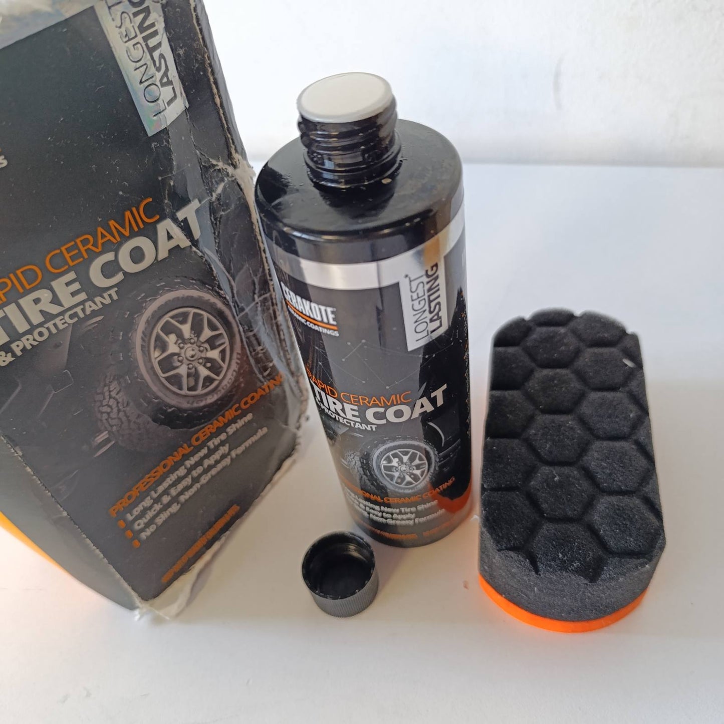 289007 - CERAKOTE Rapid Ceramic Tire Coat, 10oz, veshje qeramike për goma, ngjyrë e zezë, aplikim i lehtë