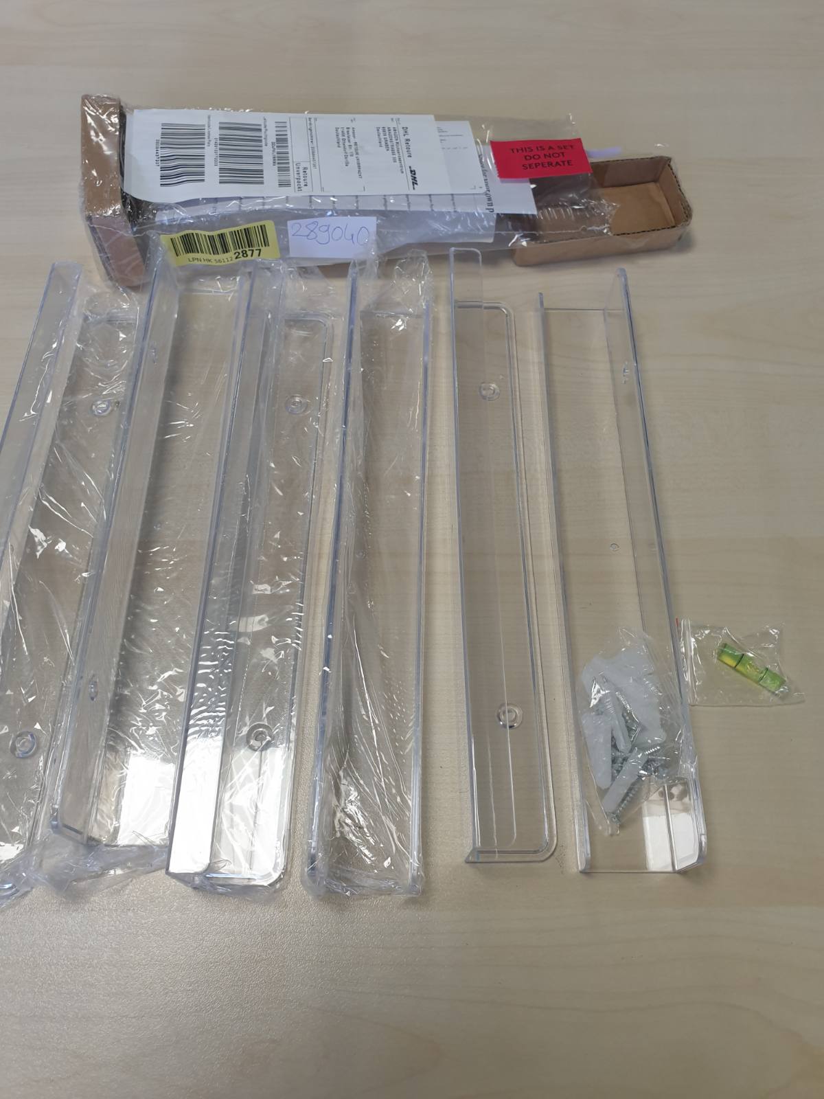 289040 - Raft i ngushtë muri Lifewit me 6 copë, 30.4 cm, për regjistrime dhe fotografi, shinë plastike, për kuzhinë, dhomë gjumi, dhomë fëmijësh, zyrë