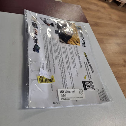 310267 - ALUMINI MBULESE PREJ FLETË PËR LAPTOP, FLETË NGJITËSE ABSTRAKTE, MBROJTËSE PËR LAPTOP, NGJITËSE VETËNGJITËSE PREJ VINILI (LP26 E ZEZË MAT, 15 INÇ)