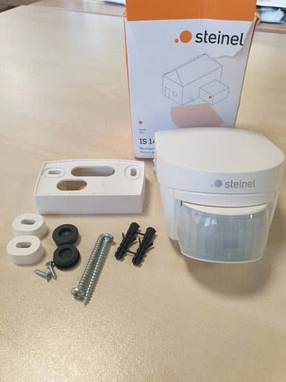 288630 - STEINEL IS 140-2 Detektor lëvizjeje i bardhë, sensor lëvizjeje 140°, rreze veprimi maksimale 14 m, përdorim i brendshëm dhe i jashtëm, IP54