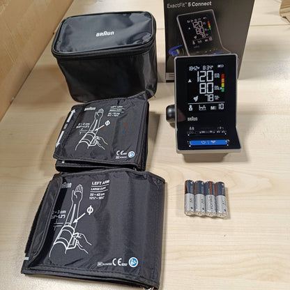 275109 - BRAUN Monitor i tensionit të gjakut ExactFit 5 Connect, 2 madhësi manshete, për përdorim në shtëpi, BUA6350
