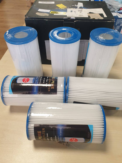 288932 - POOLPURE Filtra për tipin A ose C, të pajtueshëm me Intex 29000E/59900E, 6 copë