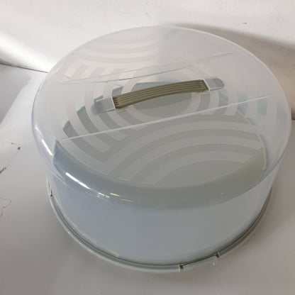 314279 - BRANQ Enë e rrumbullakët për tortë Joy, me kapak të lartë dhe dorezë praktike, plastikë pa BPA (PP), ngjyrë sherebele/transparente, 334x156 mm