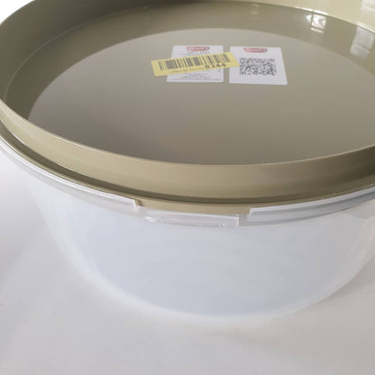 314279 - BRANQ Enë e rrumbullakët për tortë Joy, me kapak të lartë dhe dorezë praktike, plastikë pa BPA (PP), ngjyrë sherebele/transparente, 334x156 mm