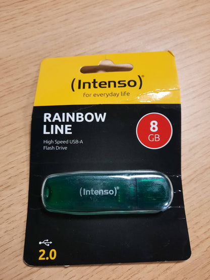 309381 - INTENSE RAINBOW Clé USB Drive 2.0 8 GB Vert