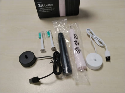 320917 - PHILIPS Furçë dhëmbësh elektrike Sonicare 3100, HX3675/15, kontroll presioni, kohëmatës, Sugar Rose dhe Black, pako me dy pjesë
