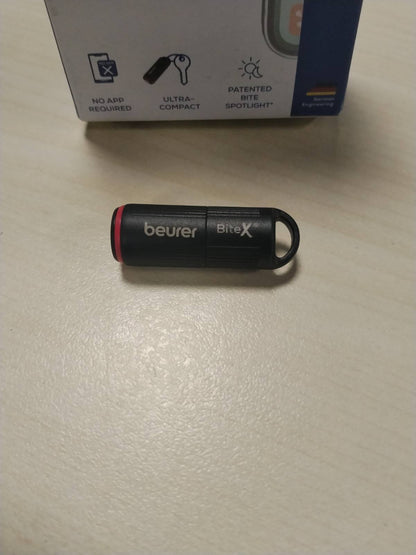 306288 - BEURER Shërues Elektrik i Pickimeve të Insekteve BiteX Go Deep i Zi për Telefona të Lehtë, Stilolaps Ngrohës për Pickimet e Mushkonjave për të Lehtësuar Kruarjen dhe ënjtjen me Nxehtësi, për Android dhe iPhone (USB-C)