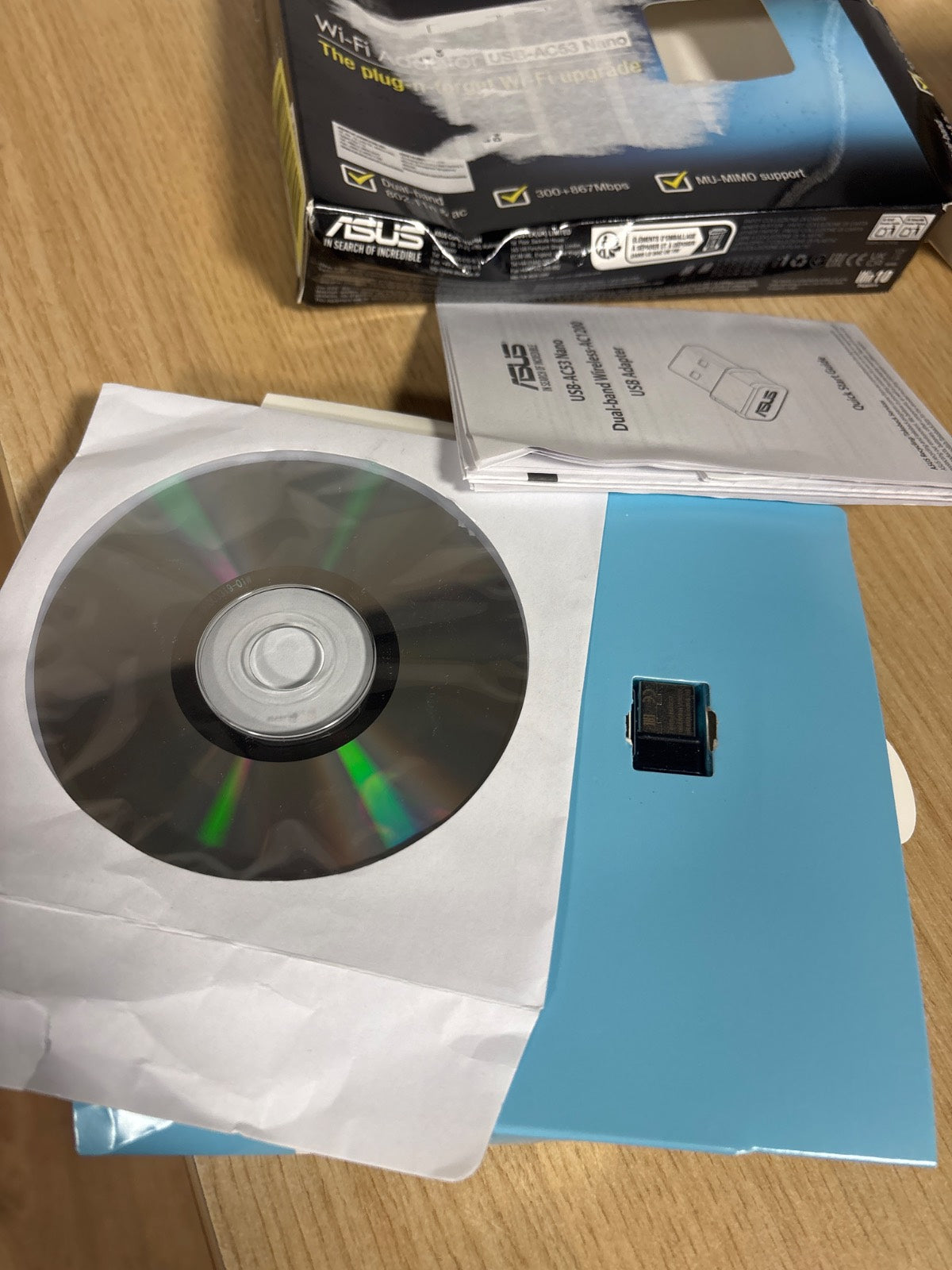 296091 - ASUS USB Stick Wi-Fi me dy banda USB-AC53 Nano AC1200