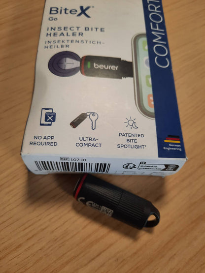 321332 - BEURER - Shërues Elektrik i Pickimeve të Insekteve BiteX Go Deep - Ngrohës për pickime - USB-C - me Dritë