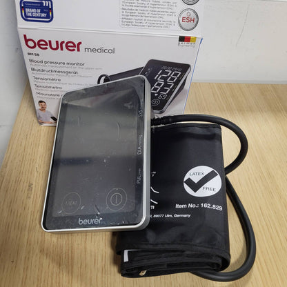 302797 - BEURER Monitor tensioni i gjakut për krahun e sipërm BM 58, me ndërfaqe USB, dy memorie përdoruesi për 60 lexime secila, zbulim të aritmisë, tregues rreziku, perimetër krahut 22-30 cm