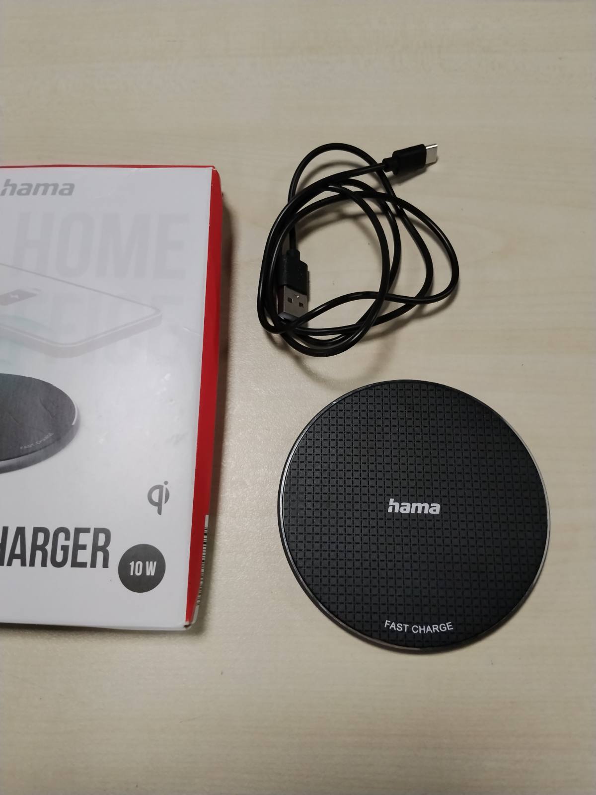 309987 - HAMA Karikues pa tel 10W me karikim të shpejtë Qi, bazë metali