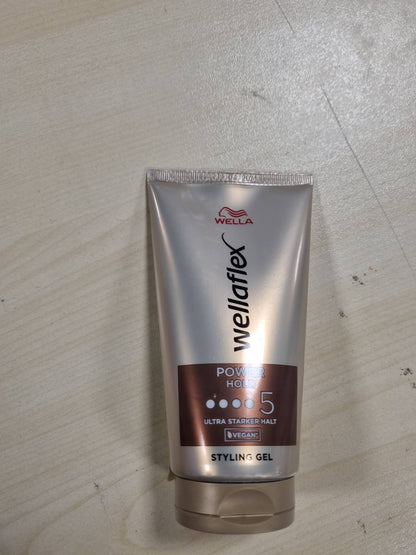 308463 - WELLAFLEX Xhel flokësh Power Fill për femra, fiksim ultra i fortë deri në 24 orë, 150 ml, i butë për skalpin e kokës, i testuar dermatologjikisht, formulë vegane, pa silikon, niveli i mbajtjes 5