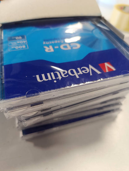 310493 - Verbatim - CD-R me kapacitet të lartë 800MB - shpejtësi djegieje 40x - Kuti bizhuterish me 10 copë