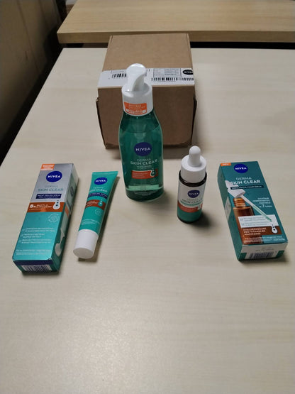 307630 - NIVEA Set Rutine Derma Skin Clear me Serum Rebalance & Clear, Serum Peeling Night & Xhel Pastrues, kujdes për fytyrën me acid salicilik dhe niacinamide