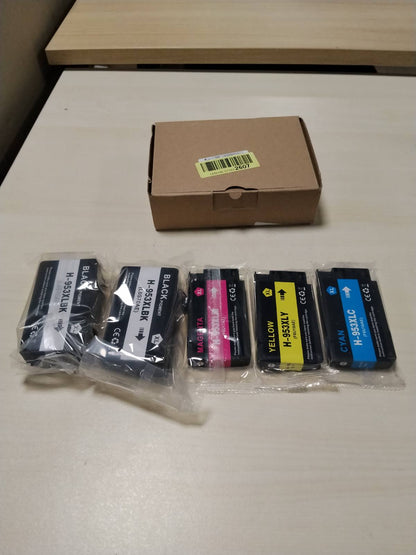 309986 - GOTONERS - Pako e shumëfishtë e kartushave 953XL (2x e zezë, 1x cian, 1x magenta, 1x e verdhë), Pajtueshme me HP 953 XL për Officejet Pro 7740 7720 8210 8720 8710 7730 8218 8715 8718 8725 8728 8730 8740