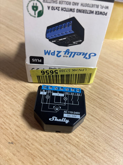 322399 - Shelly Plus 2PM Ndërprerës inteligjent me rele 2 kanalesh Wi-Fi, Automatizim në shtëpi, Aksesori Google Home Alexa, Aplikacioni iOS dhe Android
