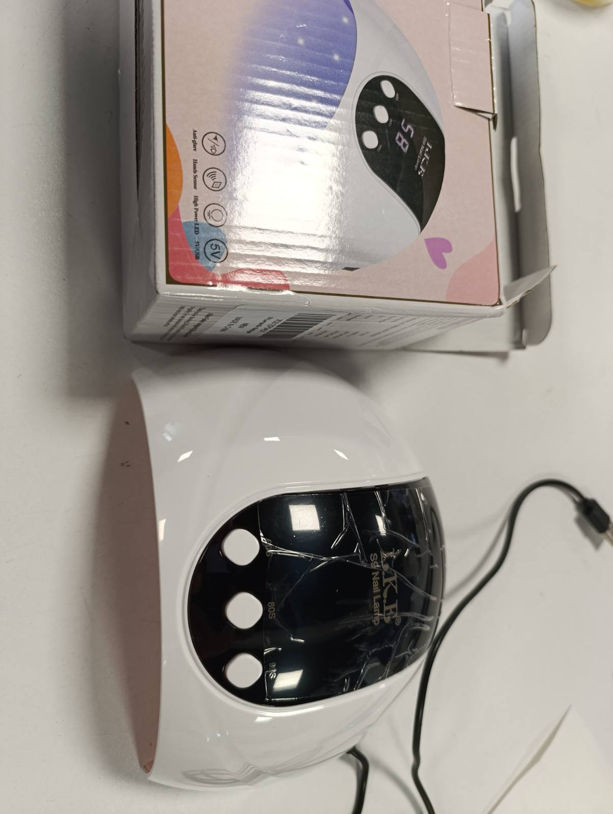 302410 - UV LED Llambë për thonj, 54W, sensor automatik, ekran LCD, tharje e shpejtë