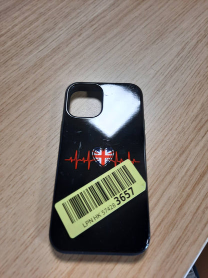310159 - Mbështjellës për iPhone 12 mini me Flamur Rrahjesh Zemre të Mbretërisë së Bashkuar