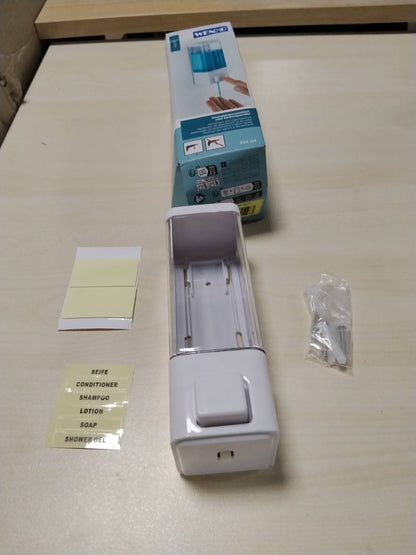 335441 - WENKO - Dispenser dezinfektuesi dhe sapuni Istres - I bardhë - 320 ml - 6 x 18.5 x 7.5 cm - Plastik