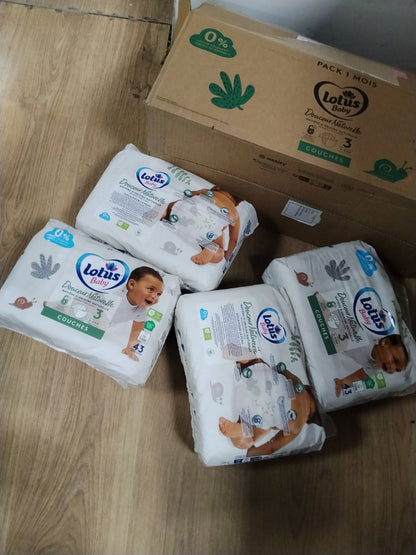 292445 - LOTUS BABY Pelena Natural Softness Madhësia 3 (5-9 kg) Pako 1-Mujore - 172 pelena