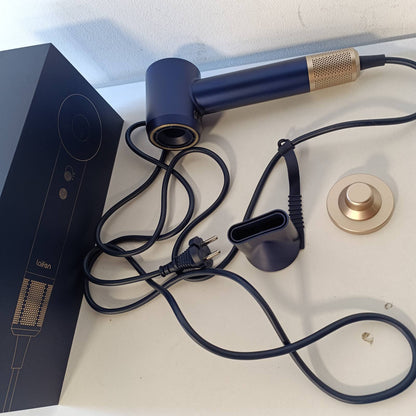 292146 - LAIFEN Tharëse flokësh Premium, portative jonike, 110,000 RPM, e lehtë, zhurmë të ulët, aksesor magnetik për stilim 360°, Royal Blue, në kuti dhurate