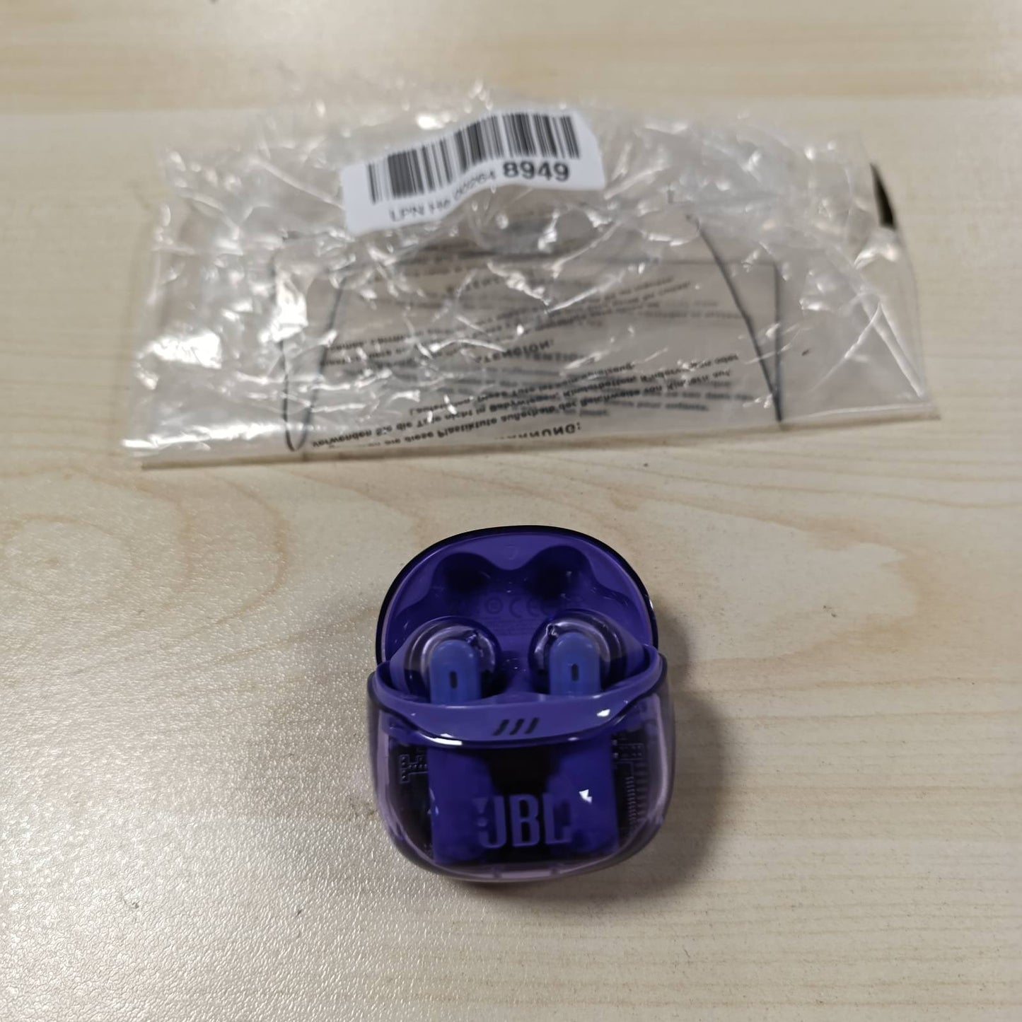 267871 - JBL TUNE FLEX GHOST 2, Kufje Bluetooth, Anulim Zhurmash, Koha Riprodhimi 48 orë, IP54, Purple Ghost