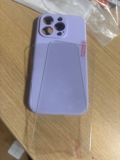320348 - FIRENOVA Mbrojtëse për iPhone 16 Pro, Silikoni, 2 Mbrojtëse Ekrani, Vjollcë Karafili