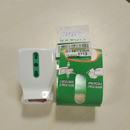 310643 - FANTON - Përshtatës i trefishtë me spinë italiane 10A - 3 priza italiane 16A me dy drejtime dhe çelës automatik mbingarkese 87315