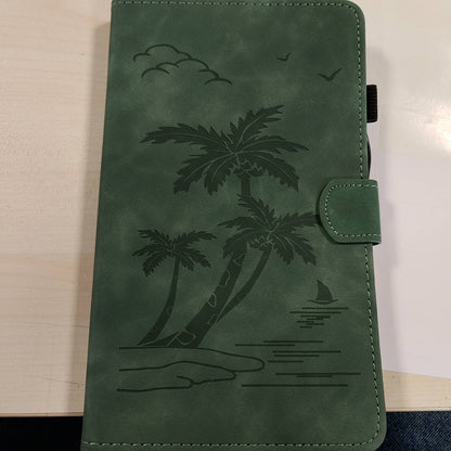 299783 - Mbulesë për Samsung Galaxy Tab A9 8.7 Inç (SM-X110/SM-X115) 2023 PU, Mbështetëse e Palosshme me Shumë Kënde dhe Mbyllje Magnetike, Funksion Mbështetëse - Jeshile