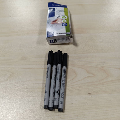 267233 - STAEDTLER Shënues jo i përhershëm Lumocolor, bojë e tretshme në ujë, gjerësi vije M 1 mm, e rimbushshme, 5 shënues të zinj, 315-9X