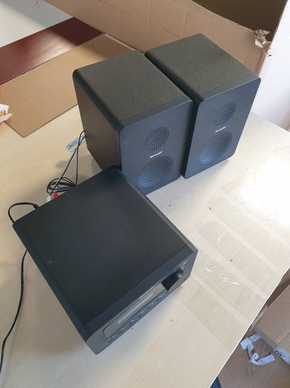 272823 - SHARP XL-B520D(BK) Sistem Mikro Hi-Fi 40W, sistem stereo kompakt, Bluetooth 5.0, radio DAB+/FM, CD player, USB-MP3, alarm të dyfishtë, altoparlantë druri 2-kahësh, telekomandë, ngjyrë e zezë