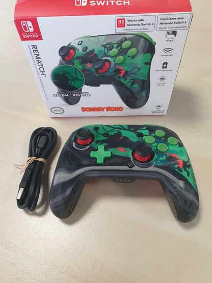 295671 - TURTLE BEACH REMATCH: Kontrolluesi pa tel Donkey Kong - Zyrtarisht i licencuar nga Nintendo për Nintendo Switch 2 dhe 1 - Butoni C nuk përfshihet
