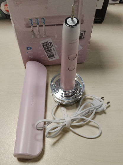 305667 - PHILIPS Furçë dhëmbësh elektrike sonike Sonicare DiamondClean 9000, sensor presioni, 4 mënyra larjeje, 3 nivele intensiteti, mbështetëse karikimi, rozë, modeli HX9911/79
