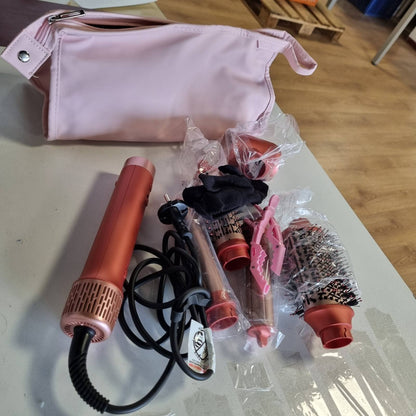 297890 - HITTIONA Airstyler 5 në 1 me hekur automatik për kaçurrela dhe tharëse flokësh jonik, stilues flokësh, me çantë udhëtimi