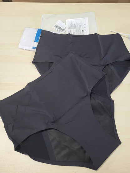 293598 - CARER Pako me 2 mbathje për inkontinencë shumë thithëse për femra, mbathje mbrojtëse menstruale me bel të lartë, kapacitet 50ml deri në 100ml, të zeza, madhësia L