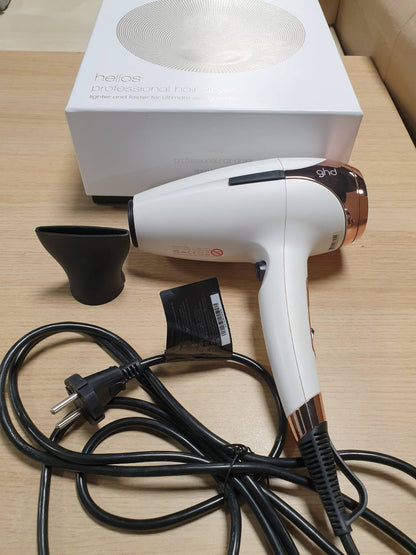 297854 - GHD Tharëse flokësh Helios - Tharëse flokësh profesionale (e bardhë) - E fuqishme dhe precize - Flokë pa kaçurrela dhe 30% më të shndritshëm - E rekomanduar nga parukierët - Ideale për të gjitha llojet e flokëve