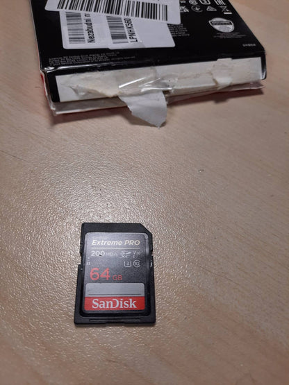 276585 - SANDISK Kartë 64GB Extreme PRO SDXC + RescuePRO Deluxe, deri në 200MB/s, UHS-I, Klasa 10, U3, V30