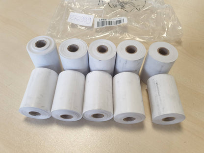 276999 - Raylu Letër 10 rrotulla letër termike premium 57 x 40 mm për TPV, makina shtimi, printerë termikë, arka, mandrel: 12 mm, e bardhë, pa bisfenol